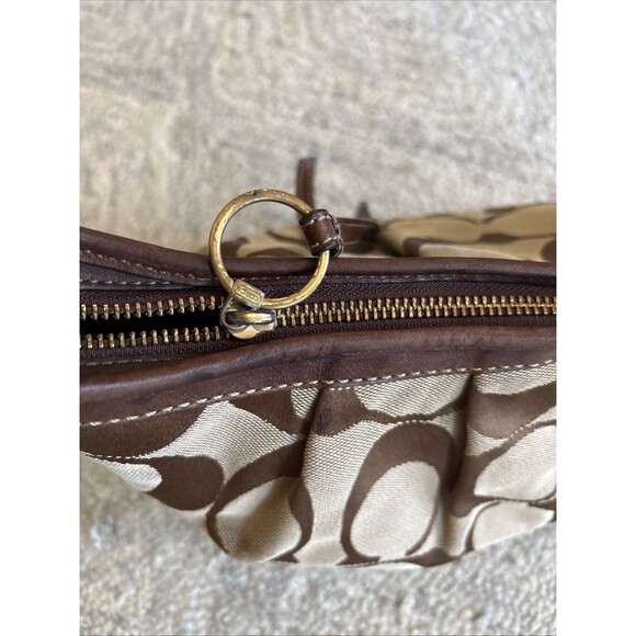 VGUC VTG Coach Ergo Signature Shoulder Hobo Purse Monogram Canvas Leather Brown - Picture 6 of 10